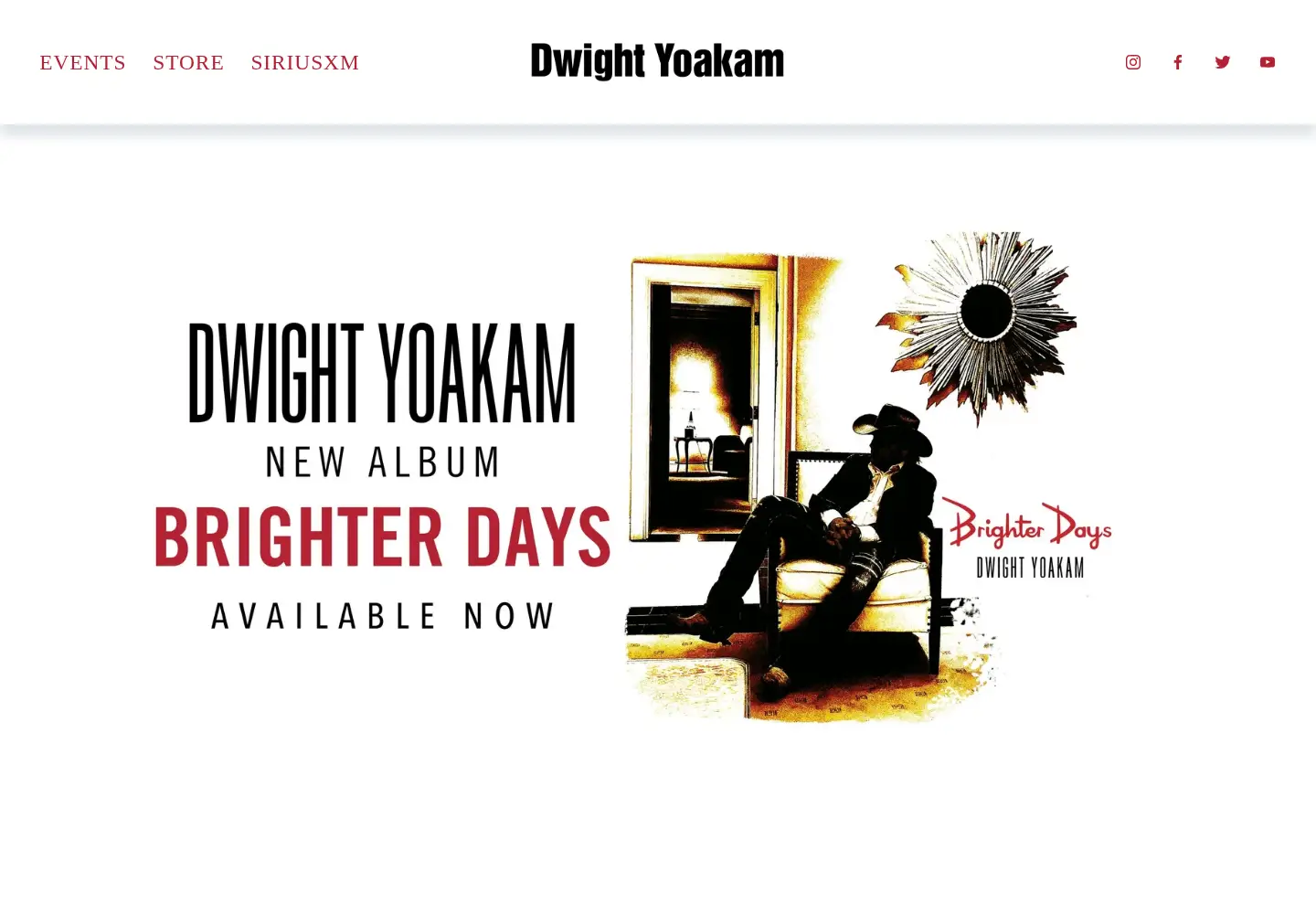Screenshot of dwightyoakam.com
