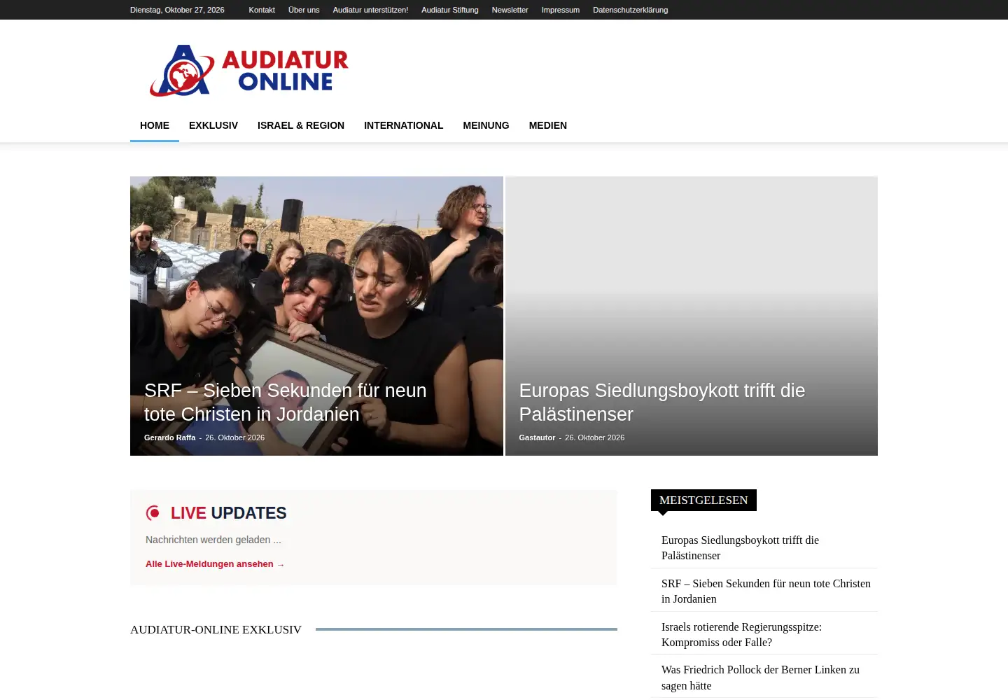 Screenshot of audiatur-online.ch
