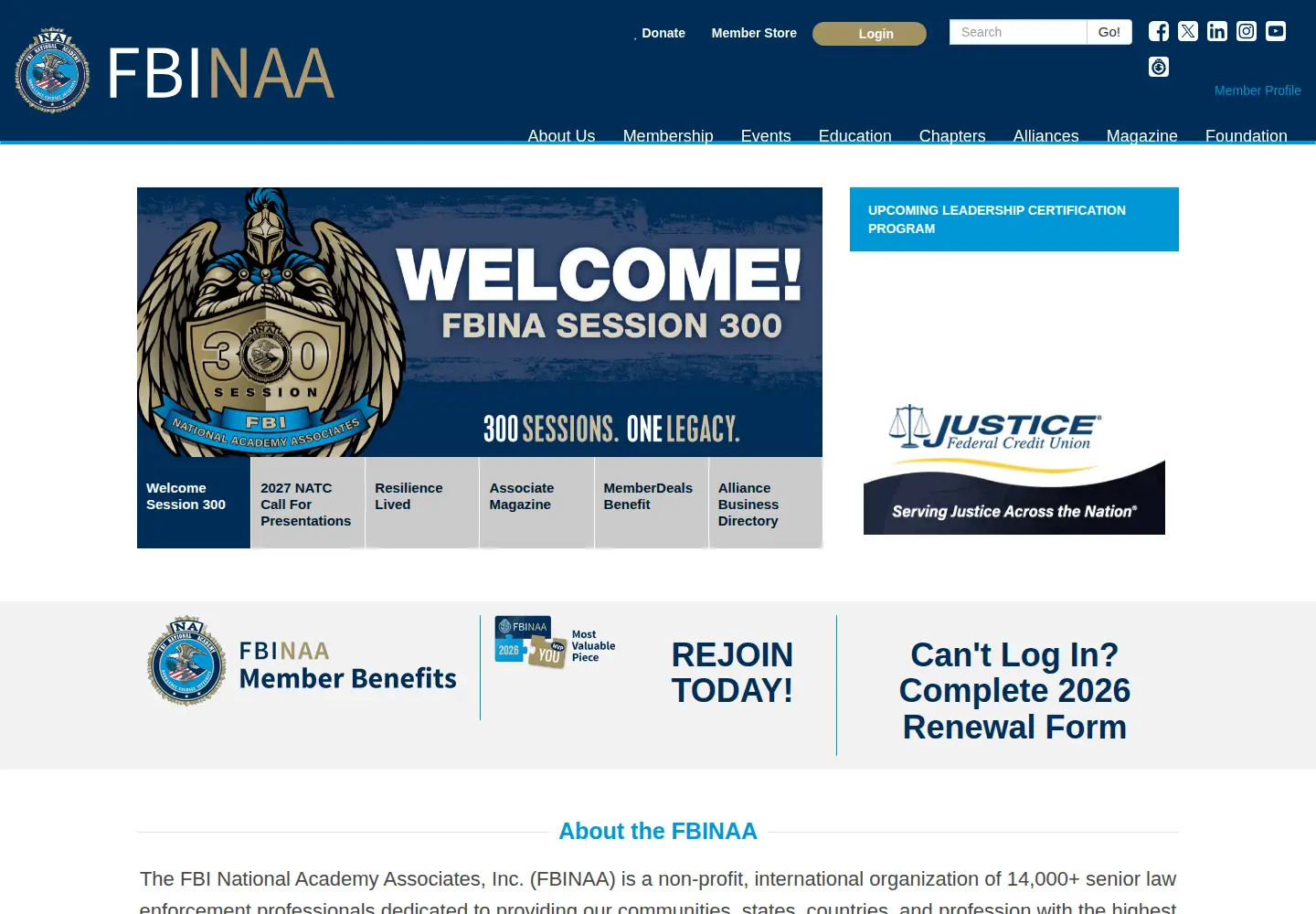 Screenshot of fbinaa.org