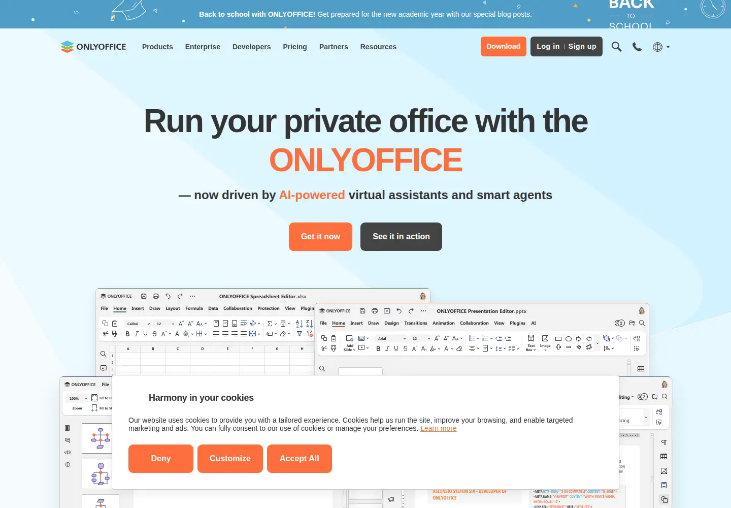 Screenshot of onlyoffice.com