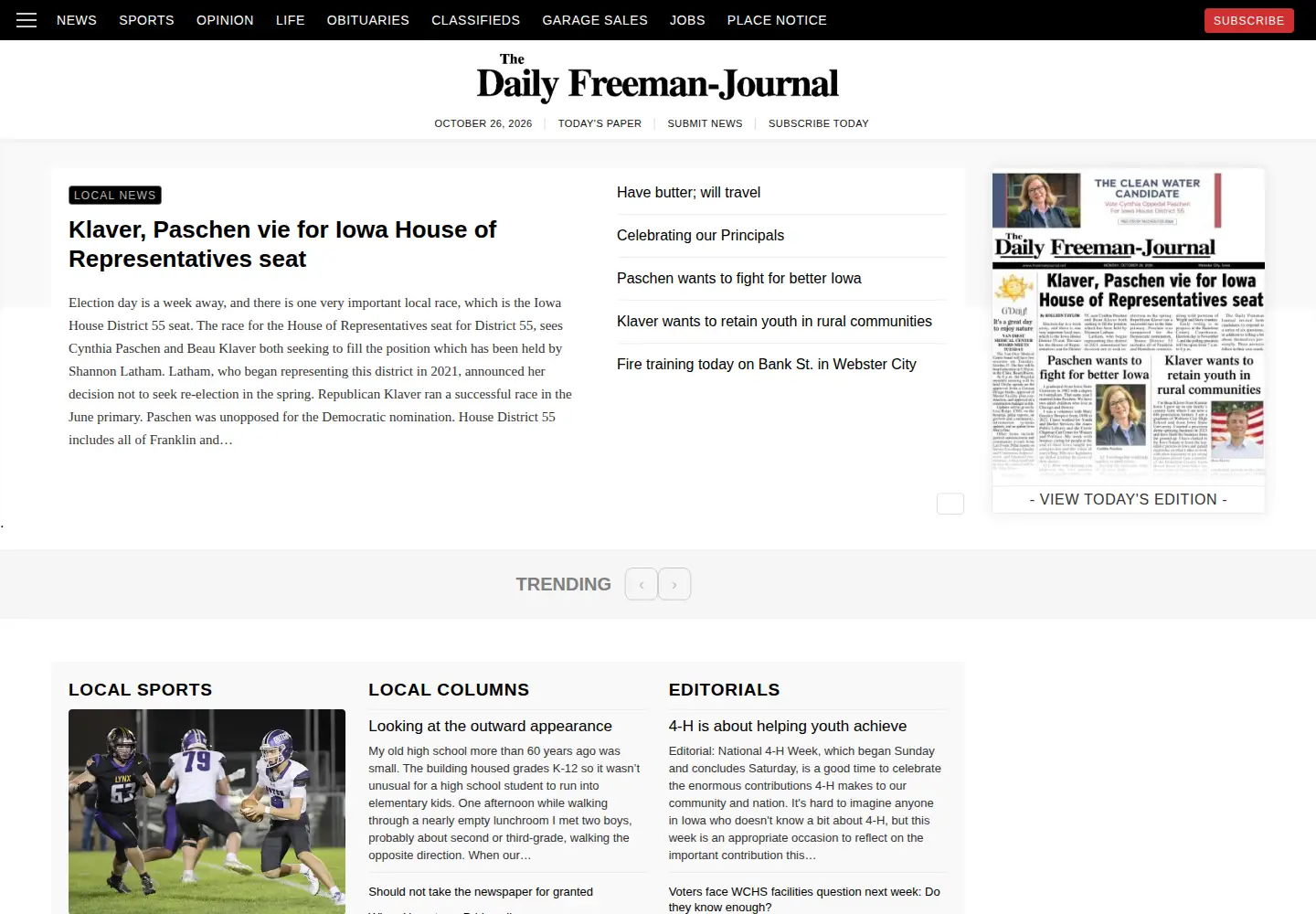 Screenshot of freemanjournal.net