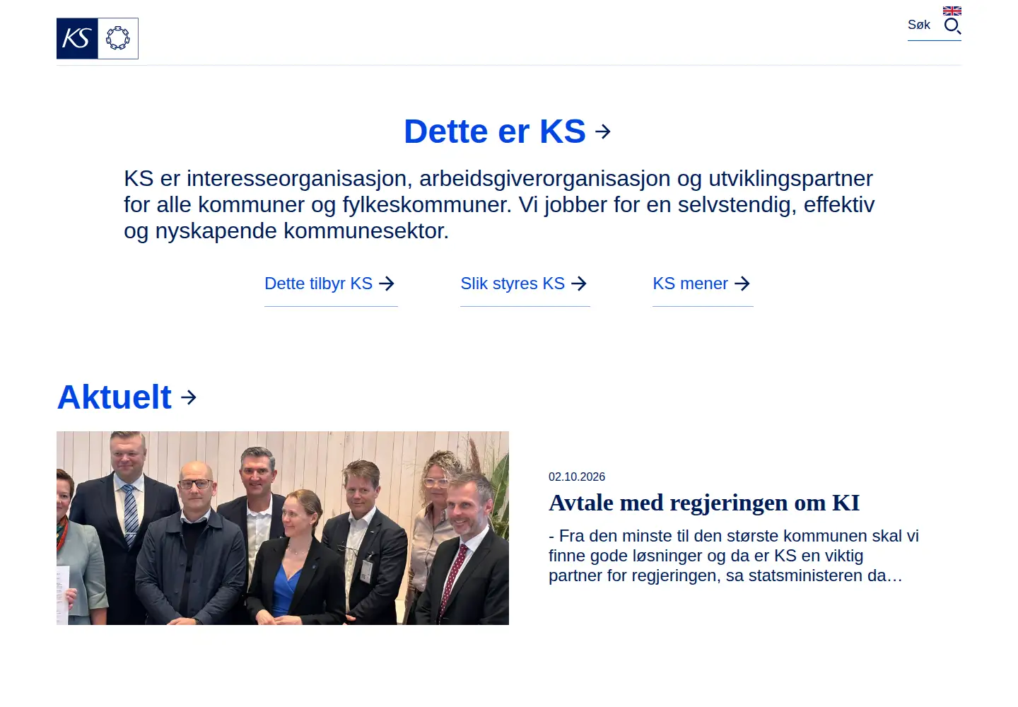 Screenshot of ks.no