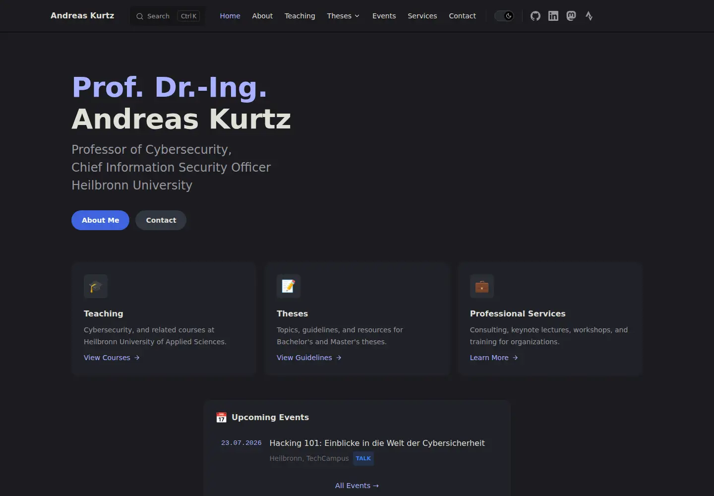 Screenshot of andreas-kurtz.de