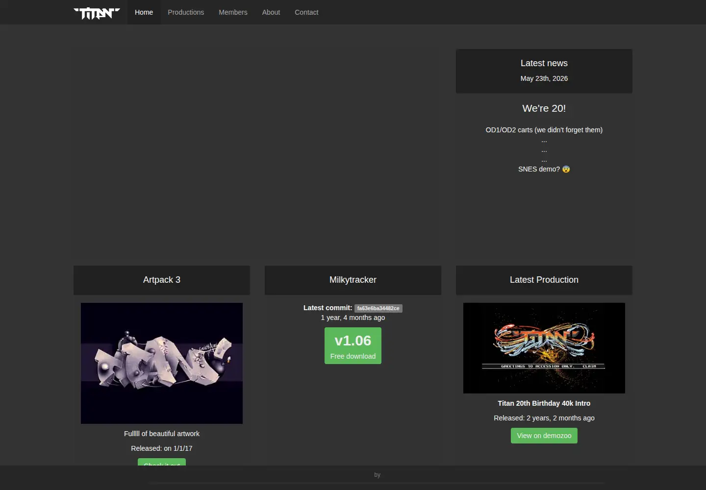Screenshot of titandemo.org