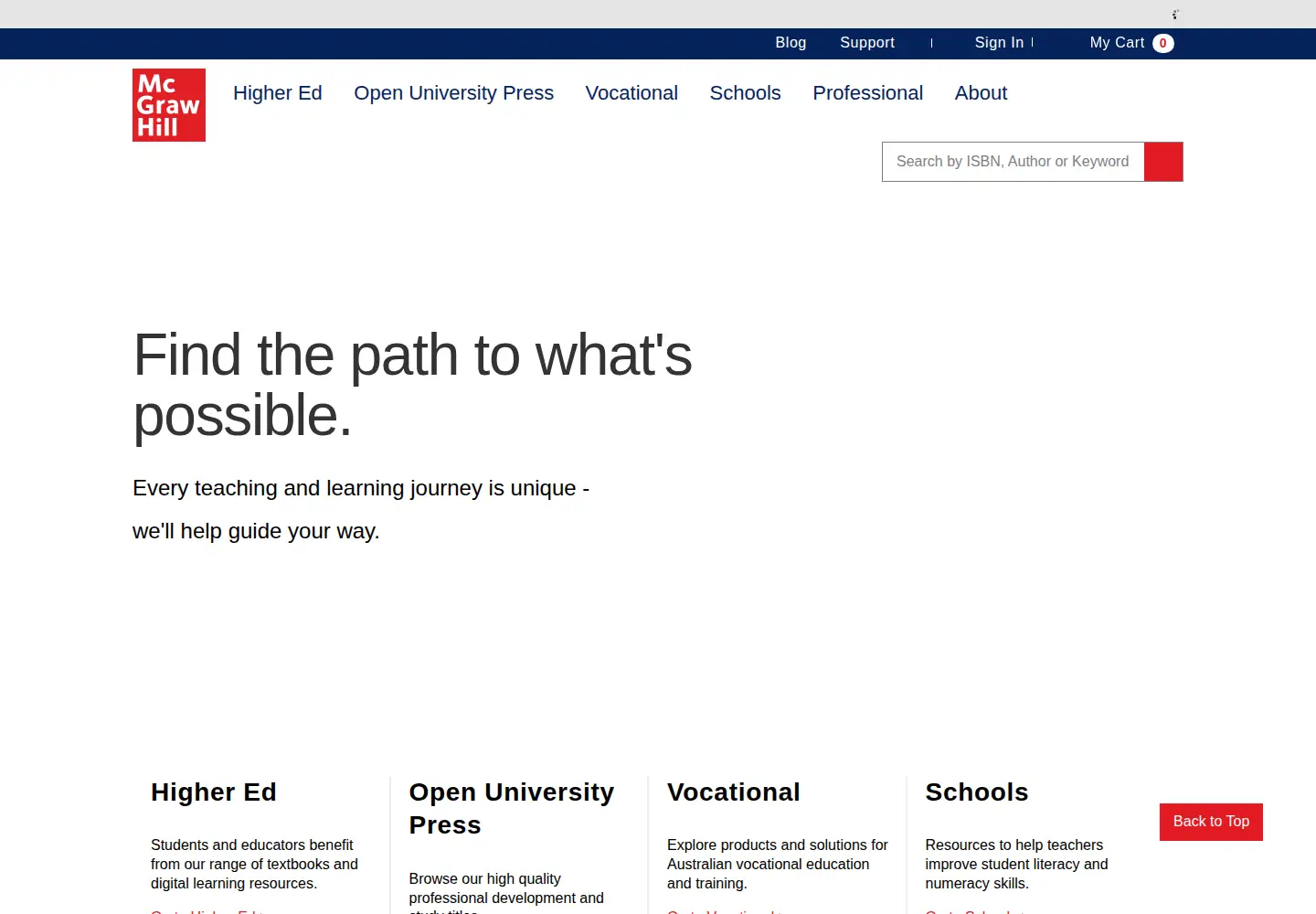 Screenshot of mcgraw-hill.com.au