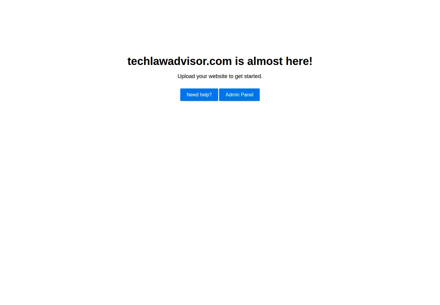 Captured homepage of techlawadvisor.com in the current scan