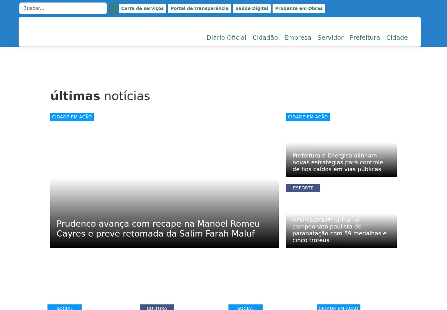 Screenshot of presidenteprudente.sp.gov.br