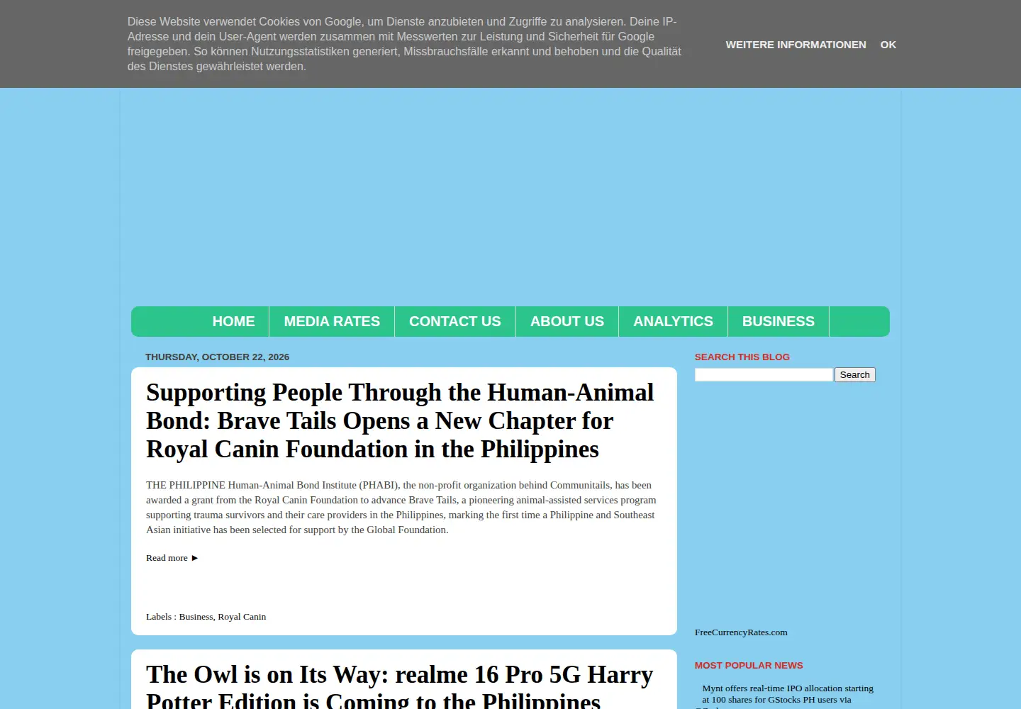 Screenshot of mindanaoexaminer.com