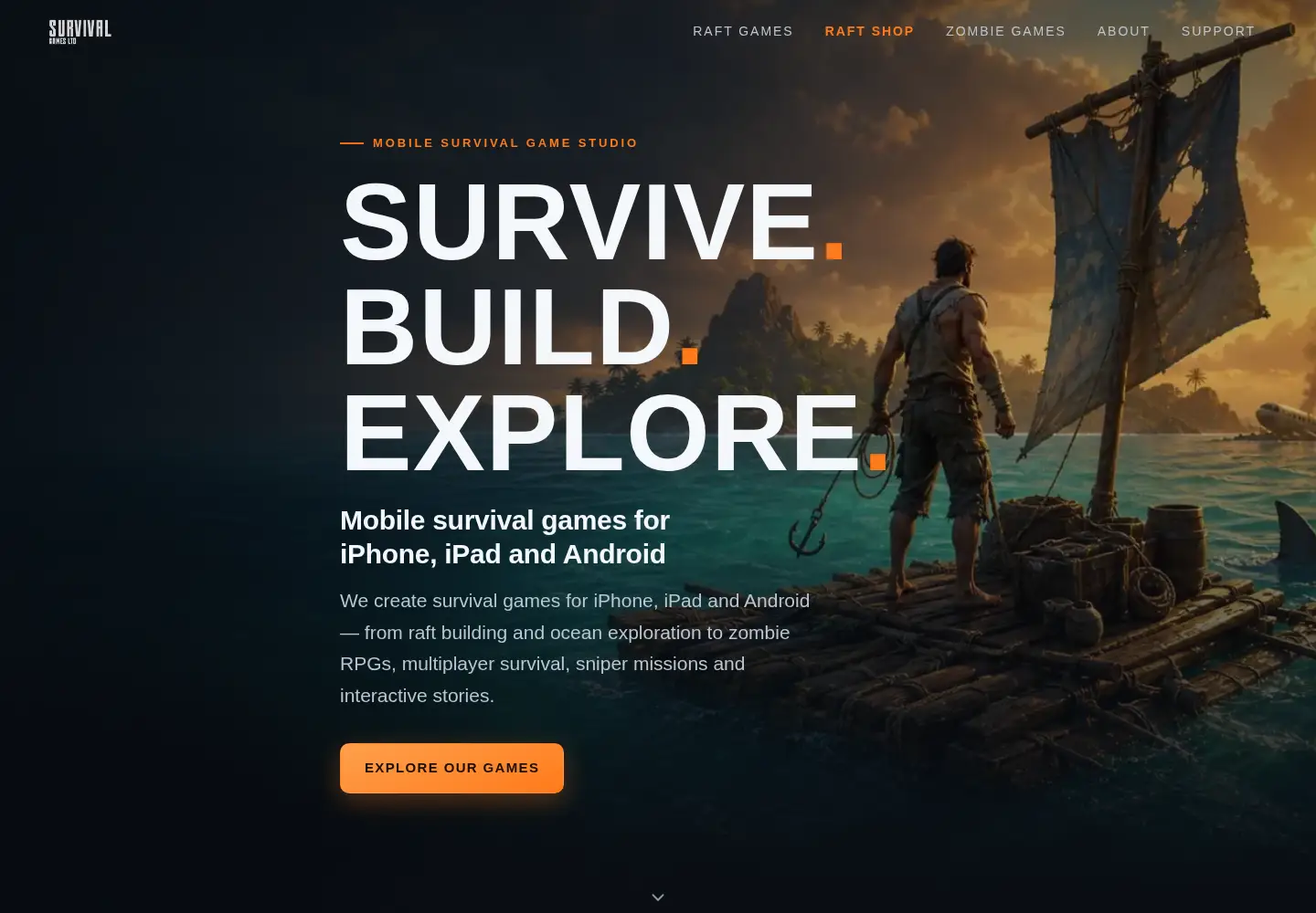 Screenshot of survivalgamesstudio.com