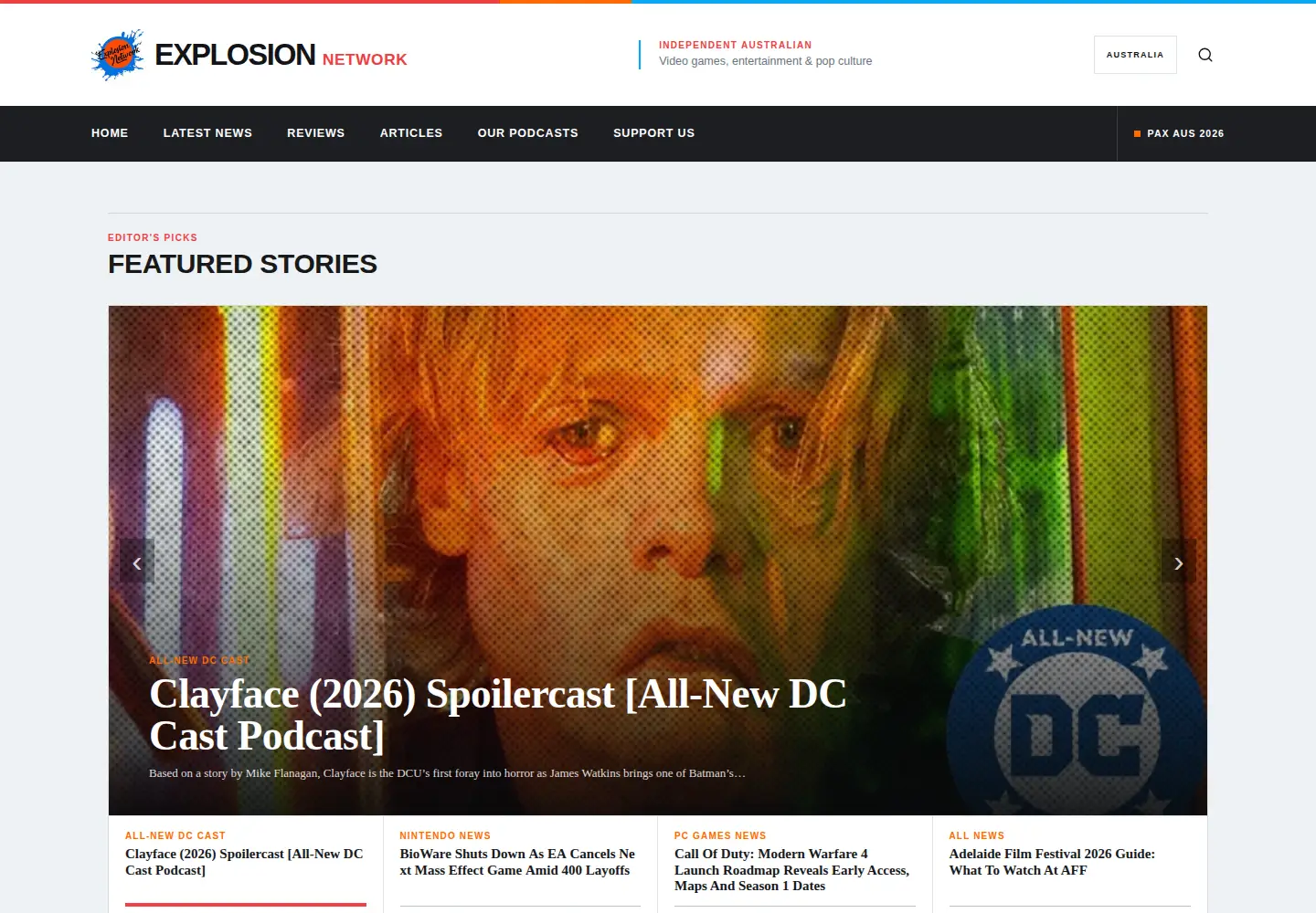 Screenshot of explosionnetwork.com