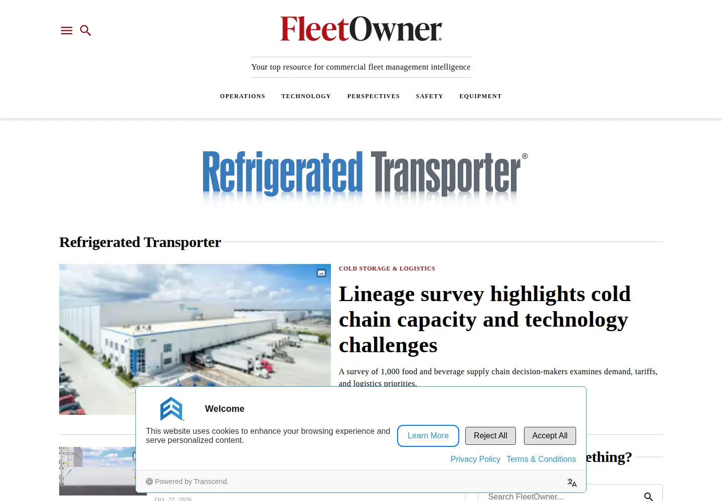 Screenshot of refrigeratedtransporter.com