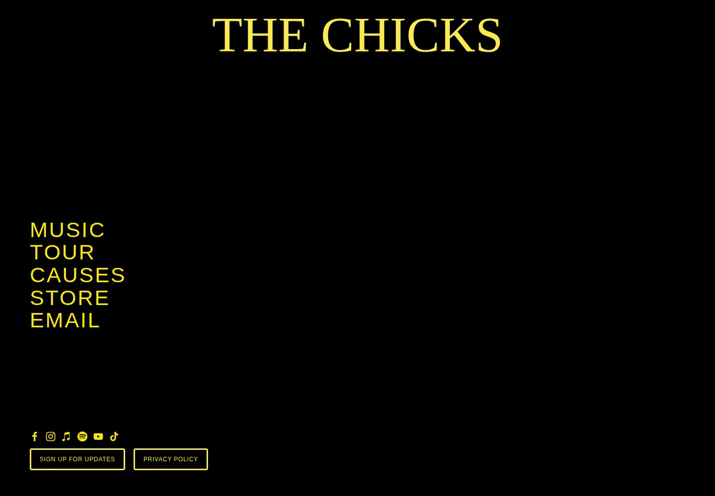 Captured homepage of dixiechicks.com in the current scan