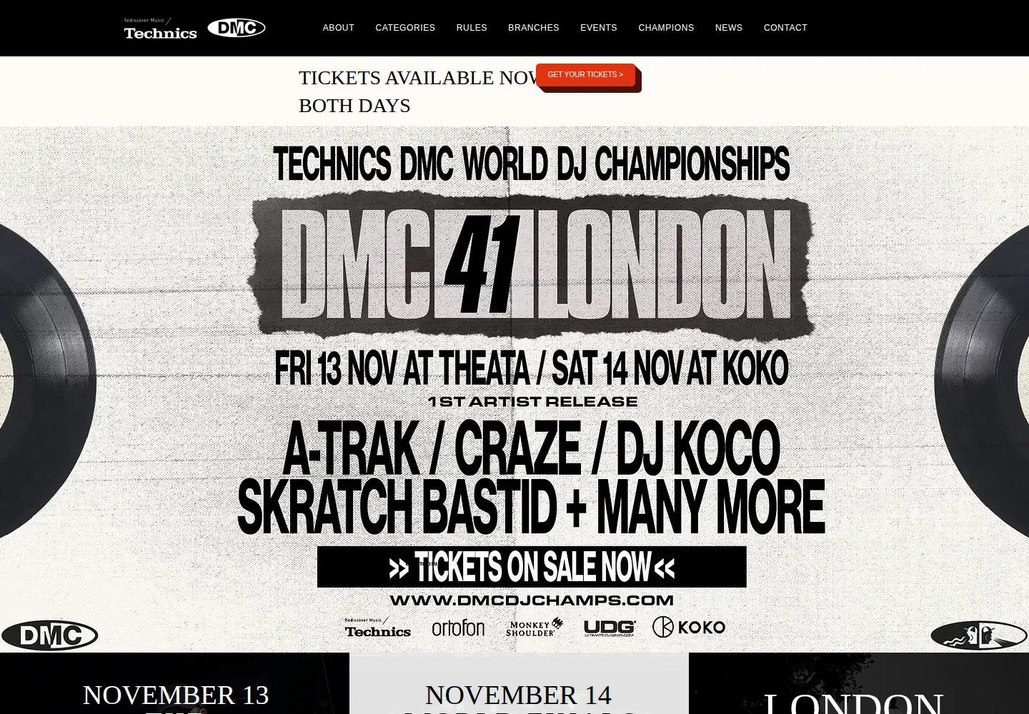 Captured homepage of dmcdjchamps.com in the current scan
