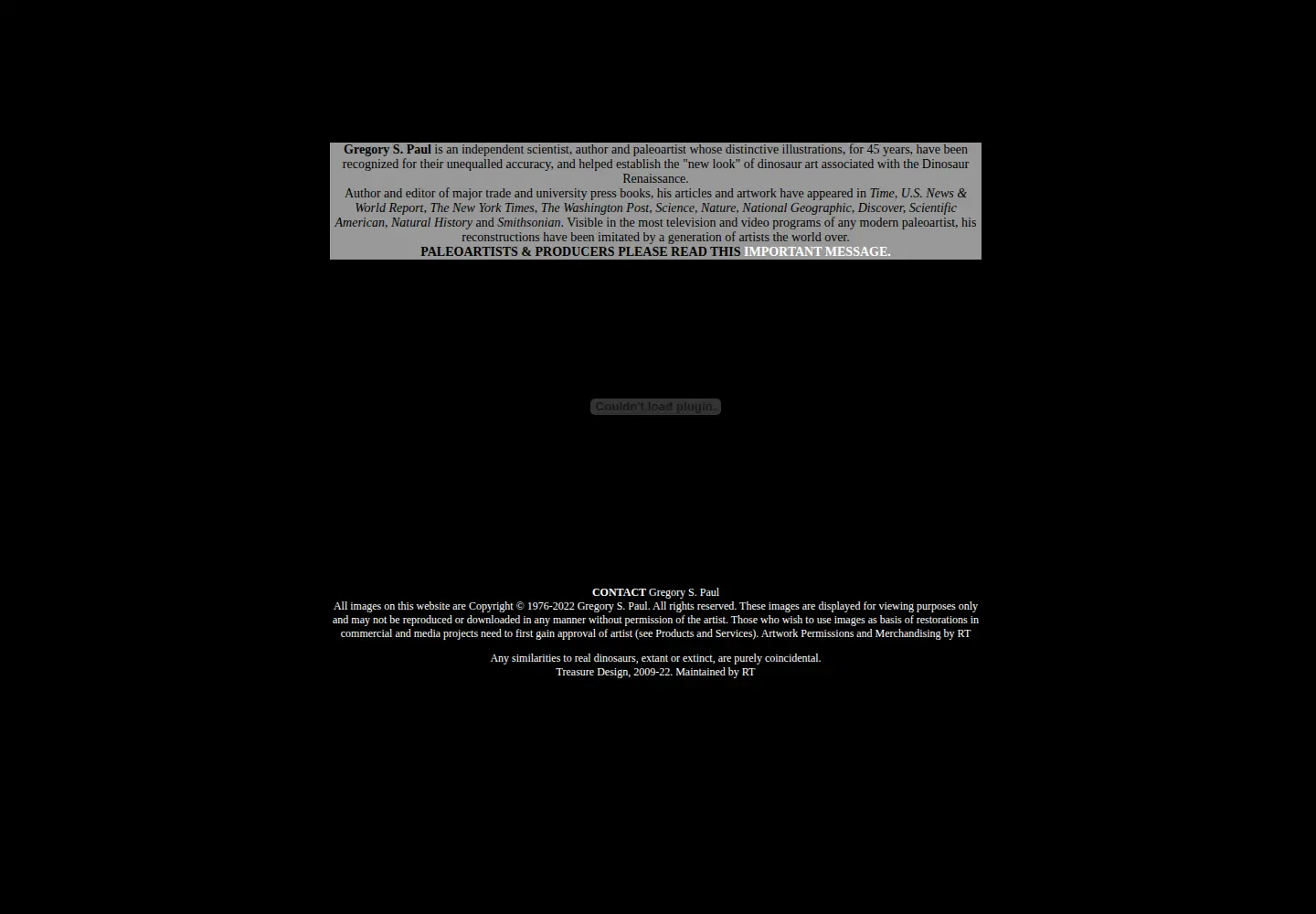 Captured homepage of gspauldino.com in the current scan