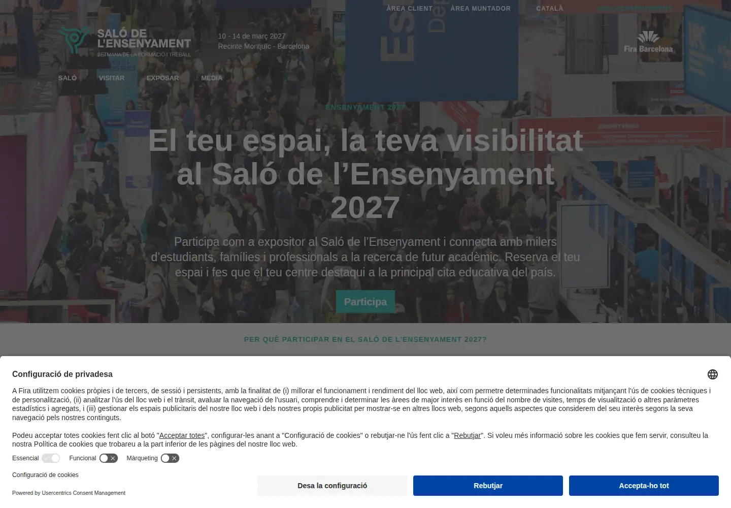Screenshot of ensenyament.com