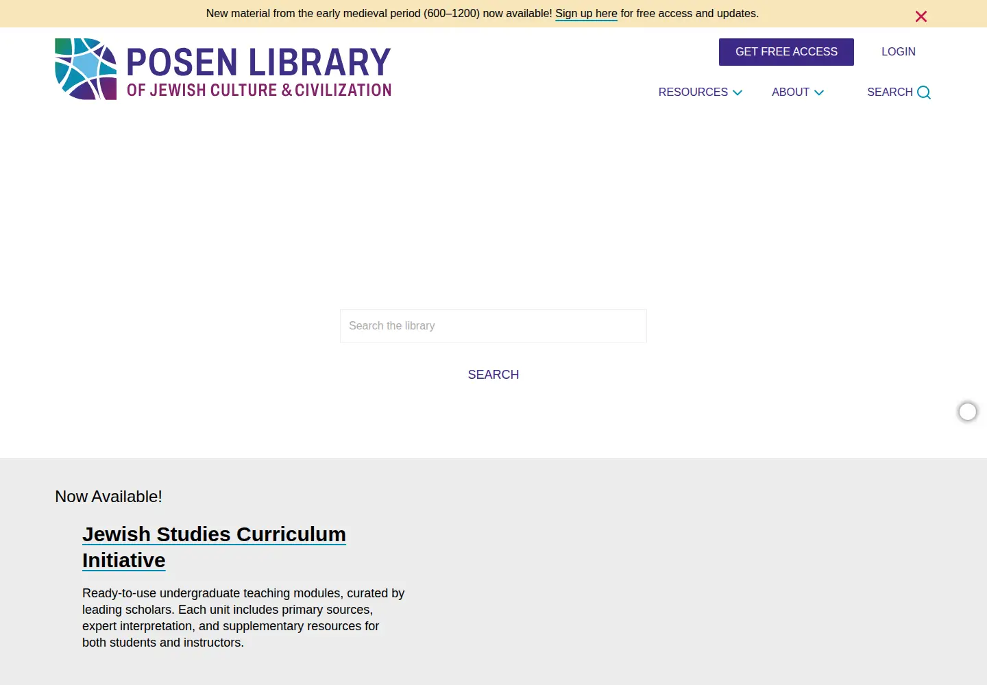 Screenshot of posenlibrary.com