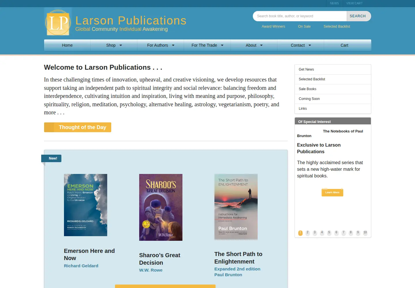 Screenshot of larsonpublications.com
