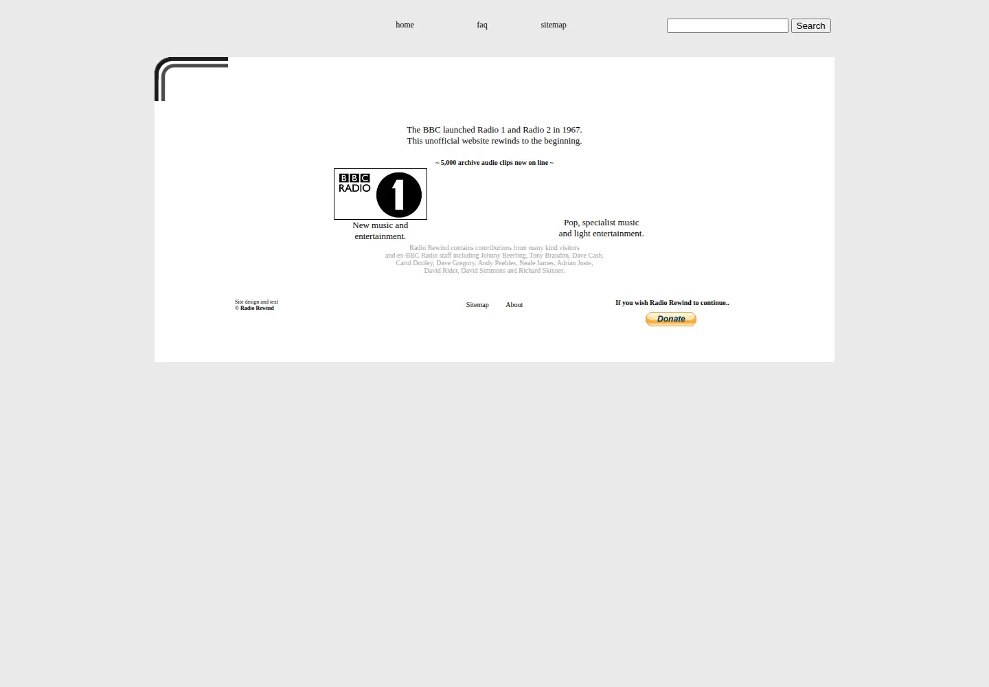 Screenshot of radiorewind.co.uk