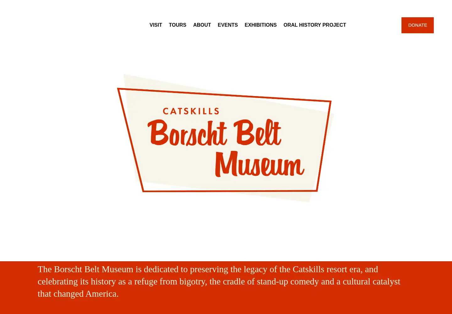 Screenshot of borschtbeltmuseum.org