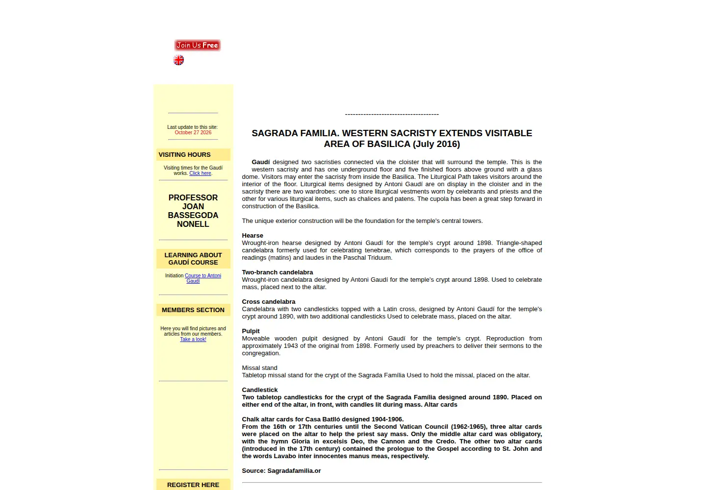 Screenshot of gaudiclub.com