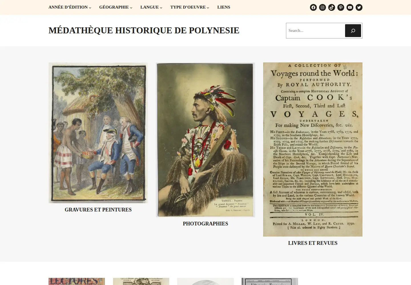 Screenshot of mediatheque-polynesie.org