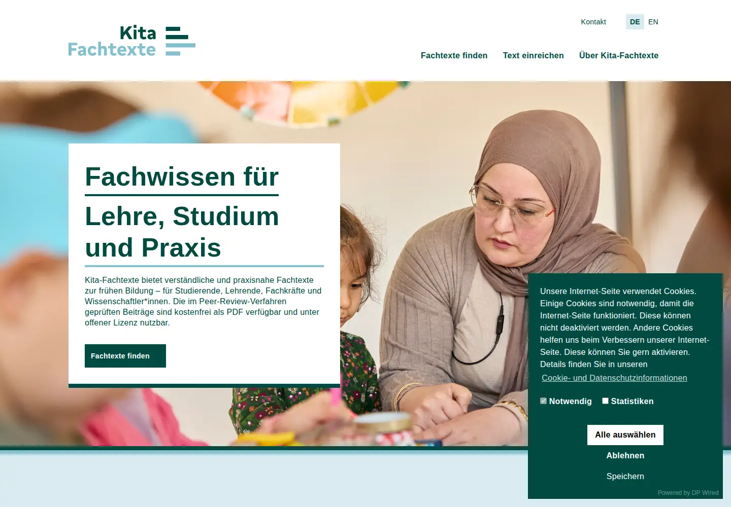 Screenshot of kita-fachtexte.de