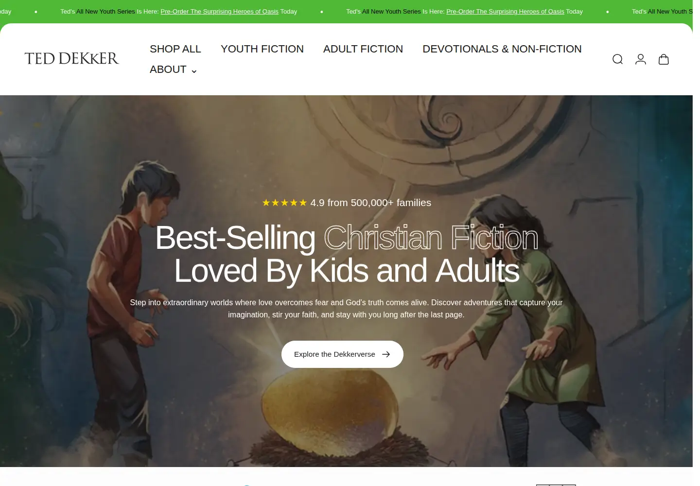 Screenshot of teddekker.com