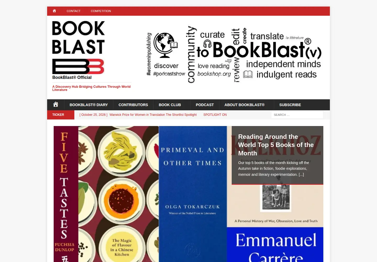 Captured homepage of bookblast.com in the current scan