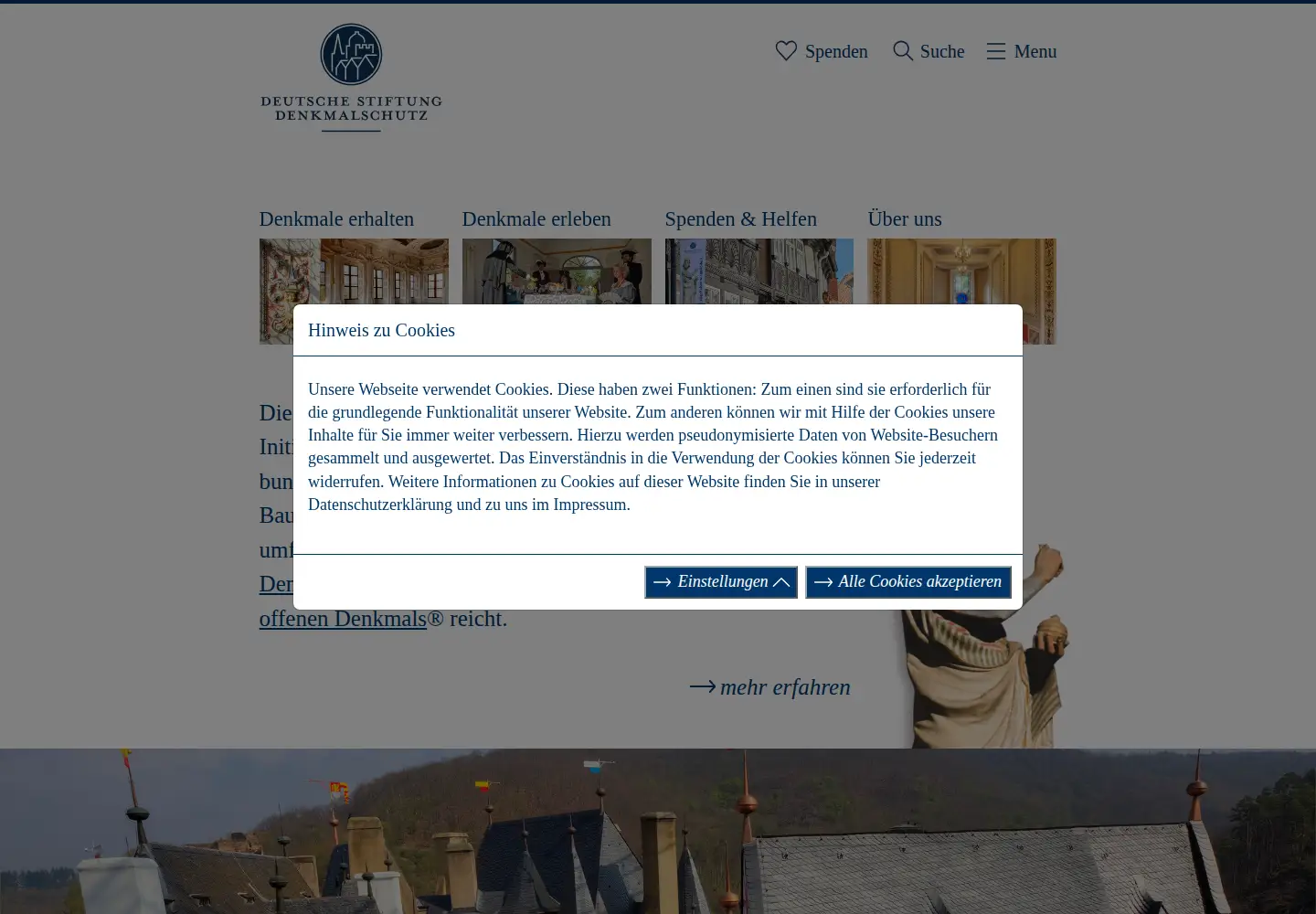 Screenshot of denkmalschutz.de