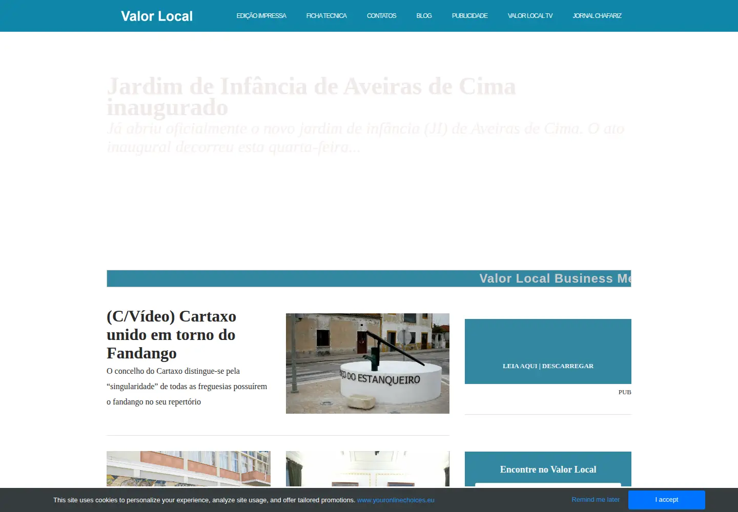 Screenshot of jornalvalorlocal.com
