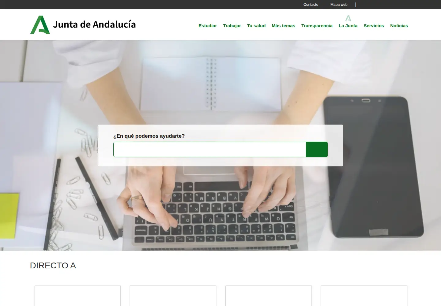 Screenshot of juntadeandalucia.es