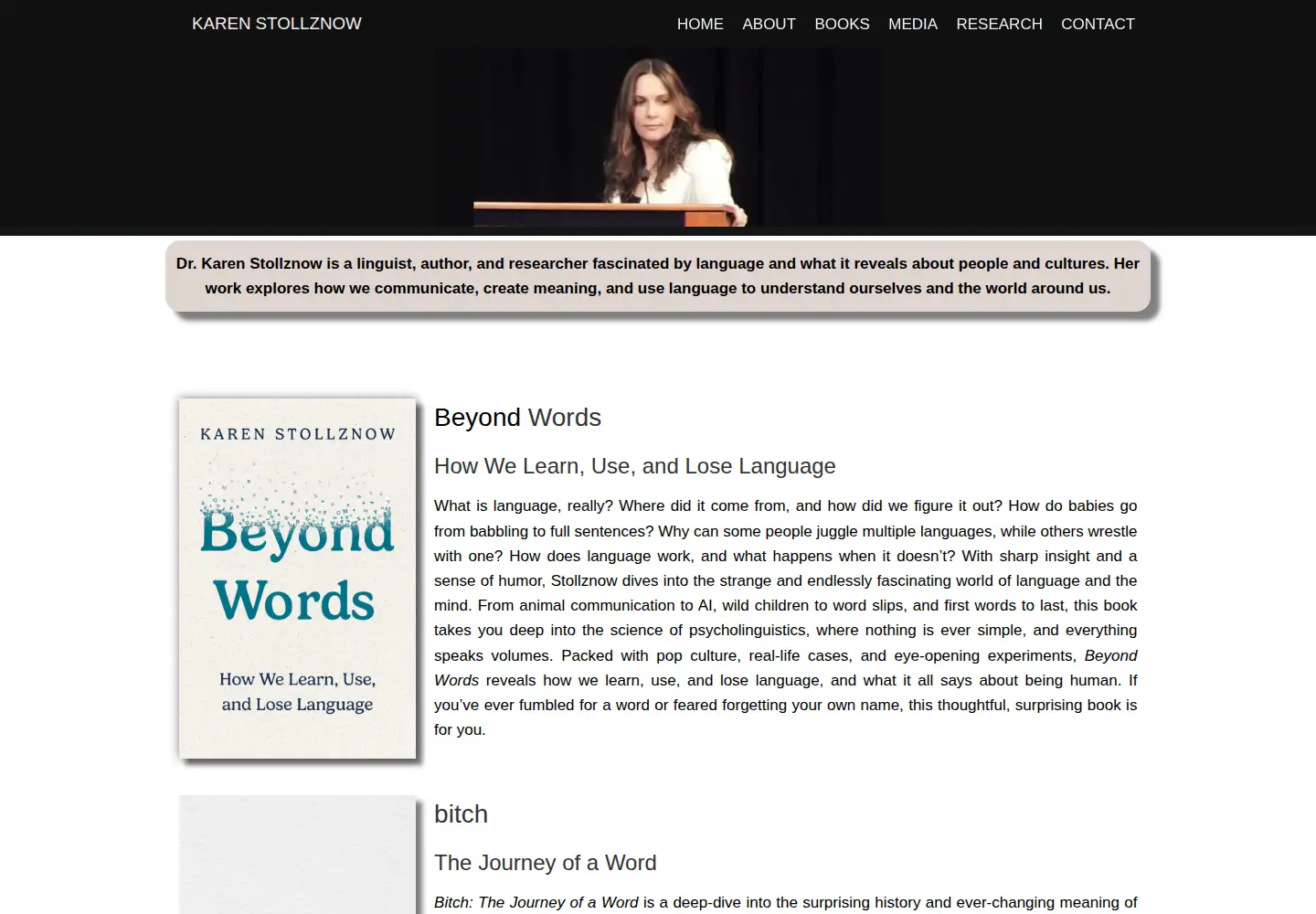 Screenshot of karenstollznow.com