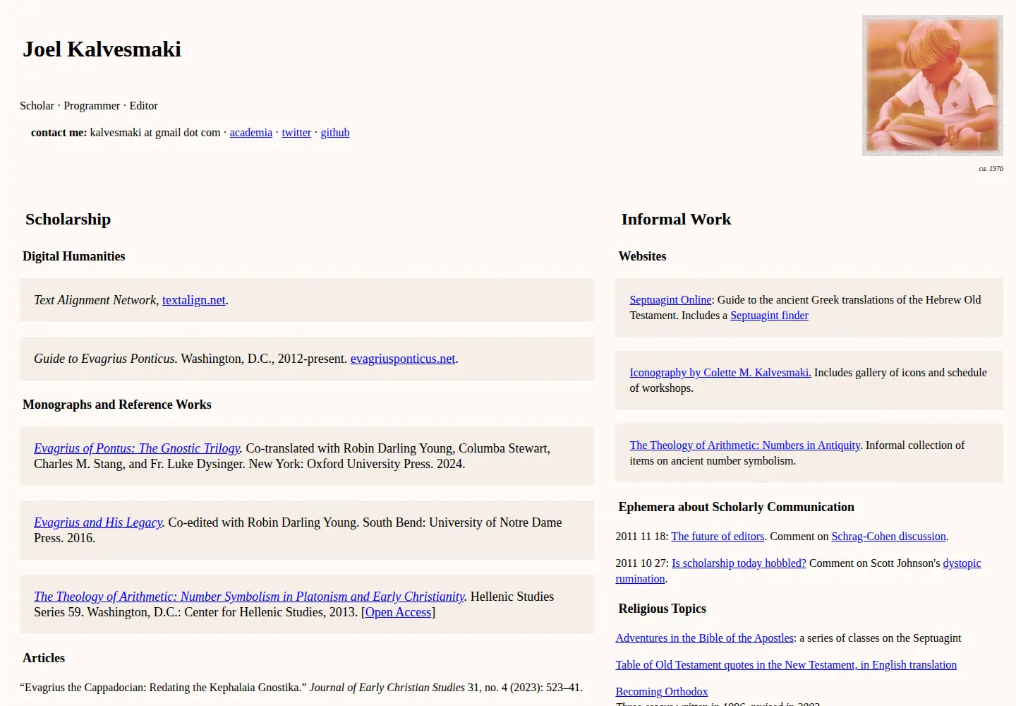 Captured homepage of kalvesmaki.com in the current scan