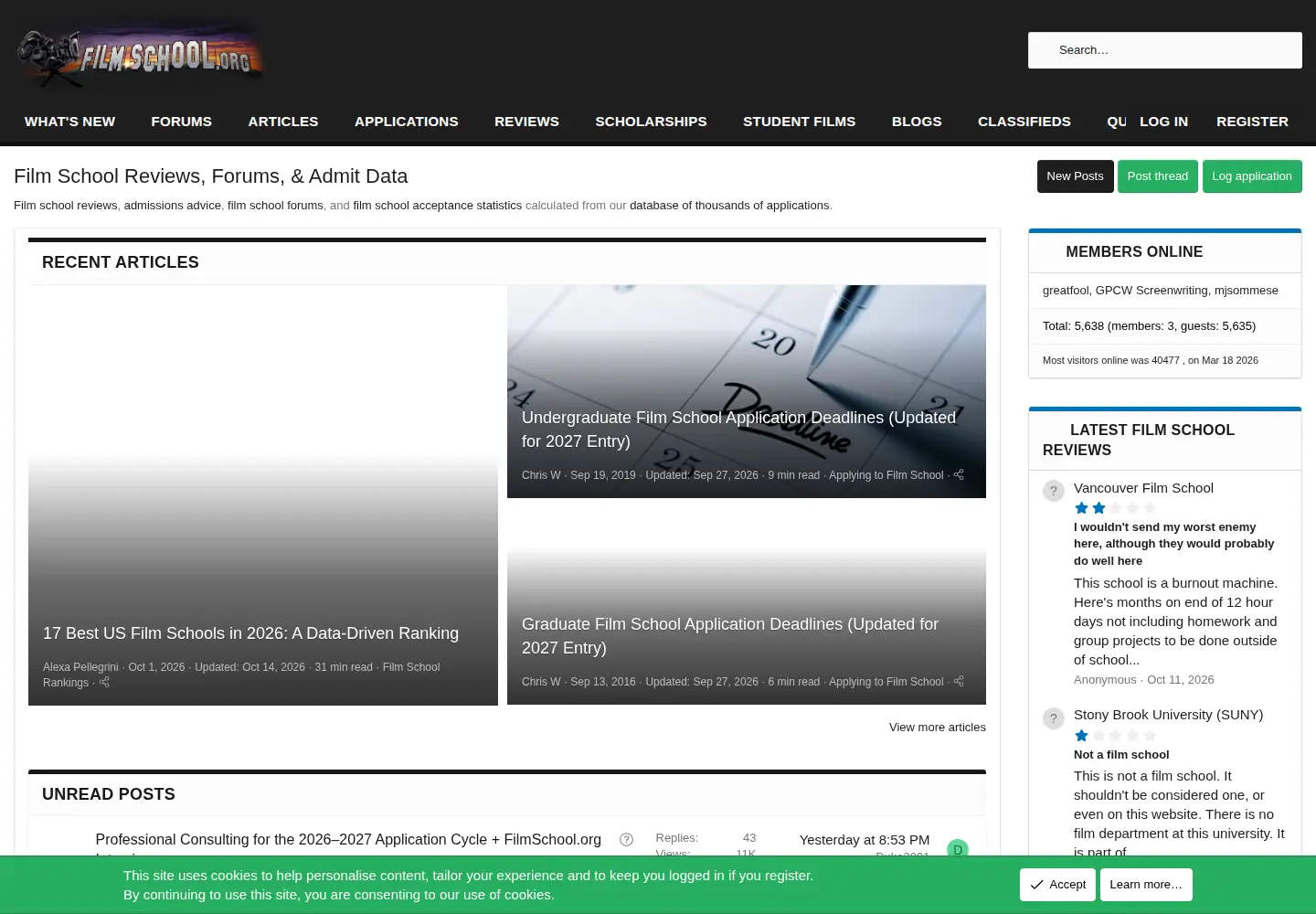 Screenshot of filmschool.org