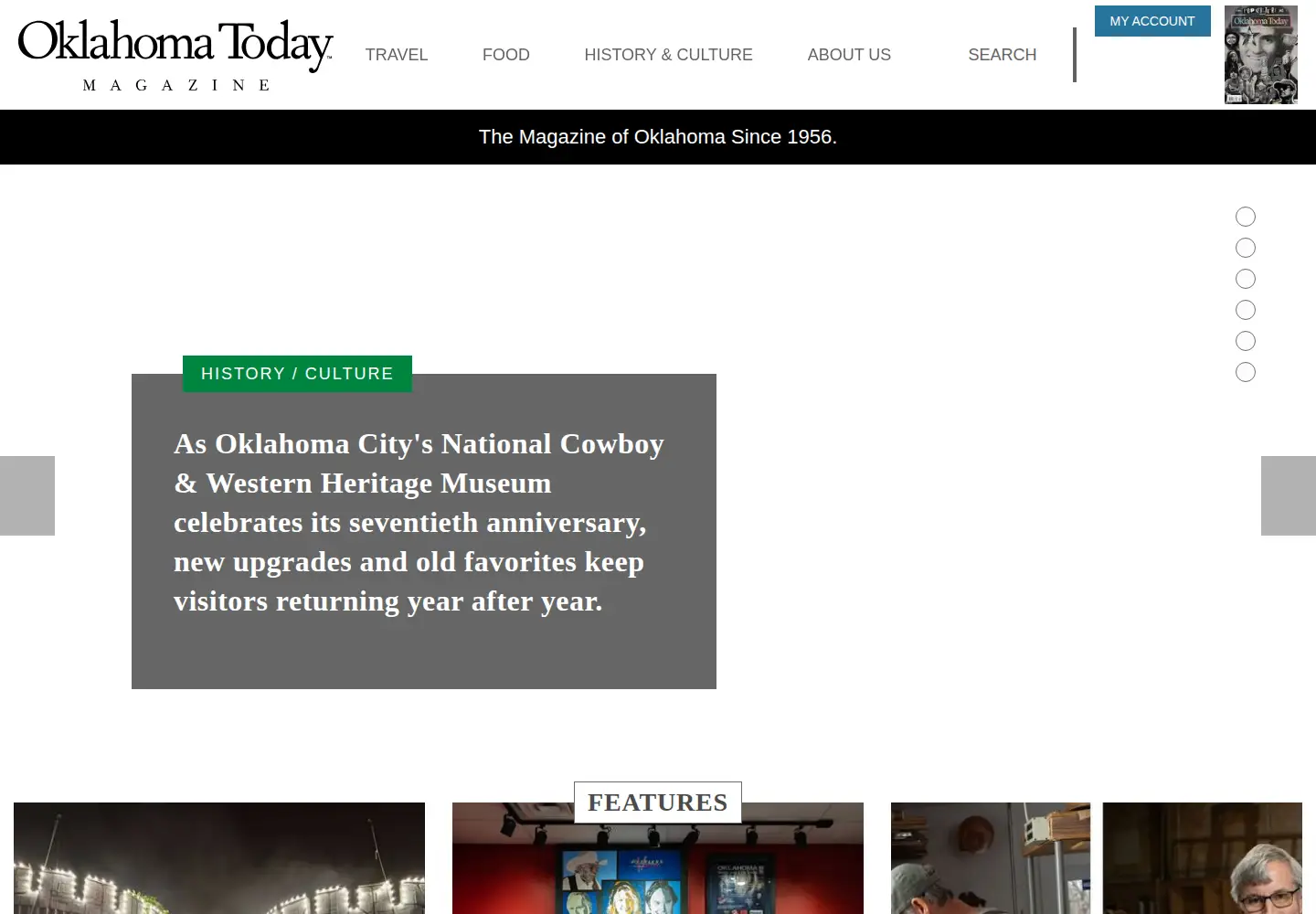 Screenshot of oklahomatoday.com
