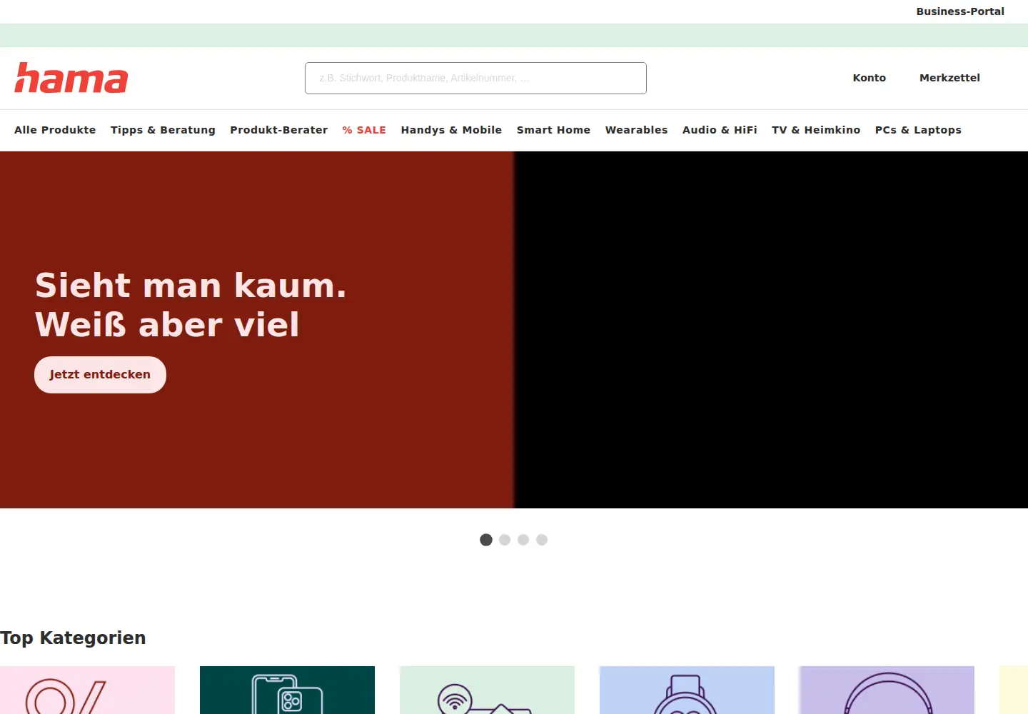 Screenshot of hama.de