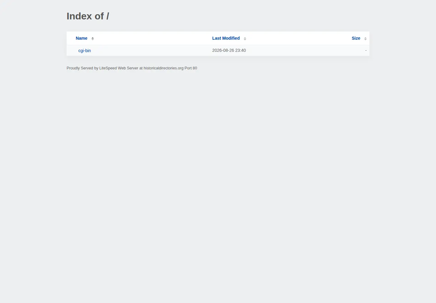 Screenshot of historicaldirectories.org