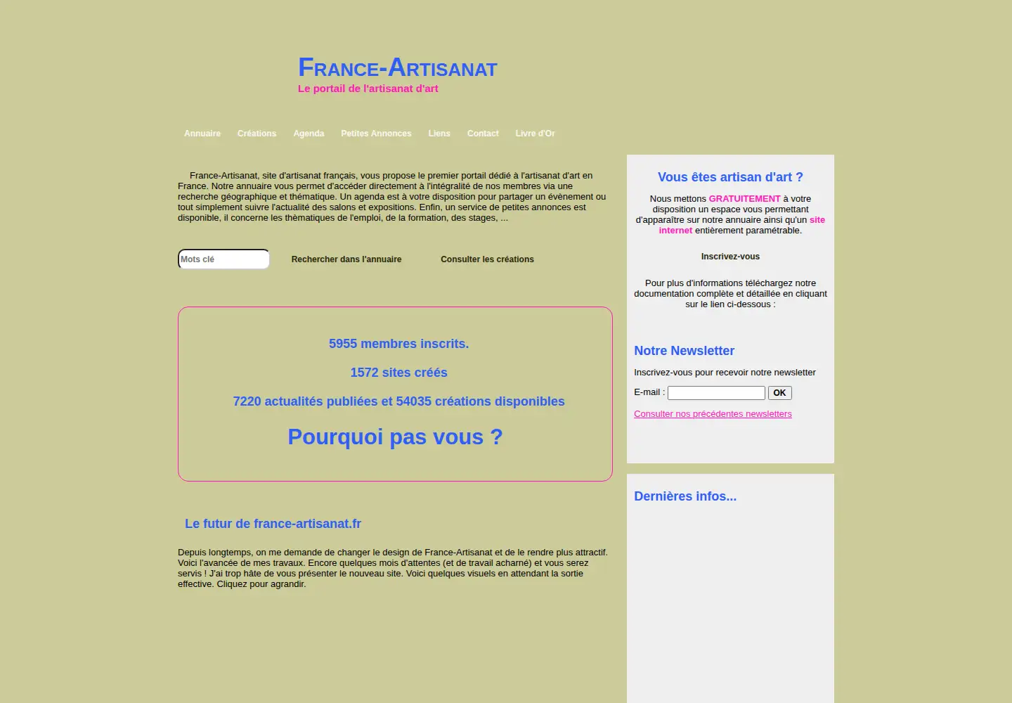 Screenshot of france-artisanat.fr
