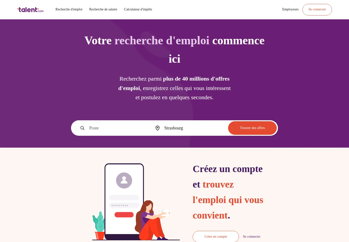Screenshot of talent.com