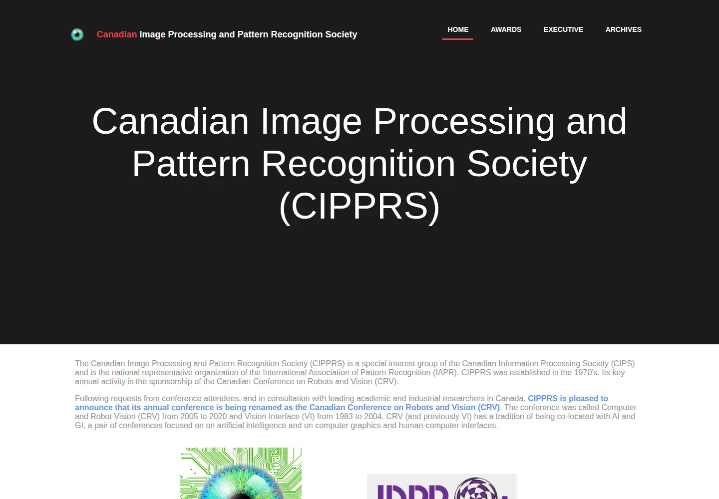 Captured homepage of cipprs.org in the current scan