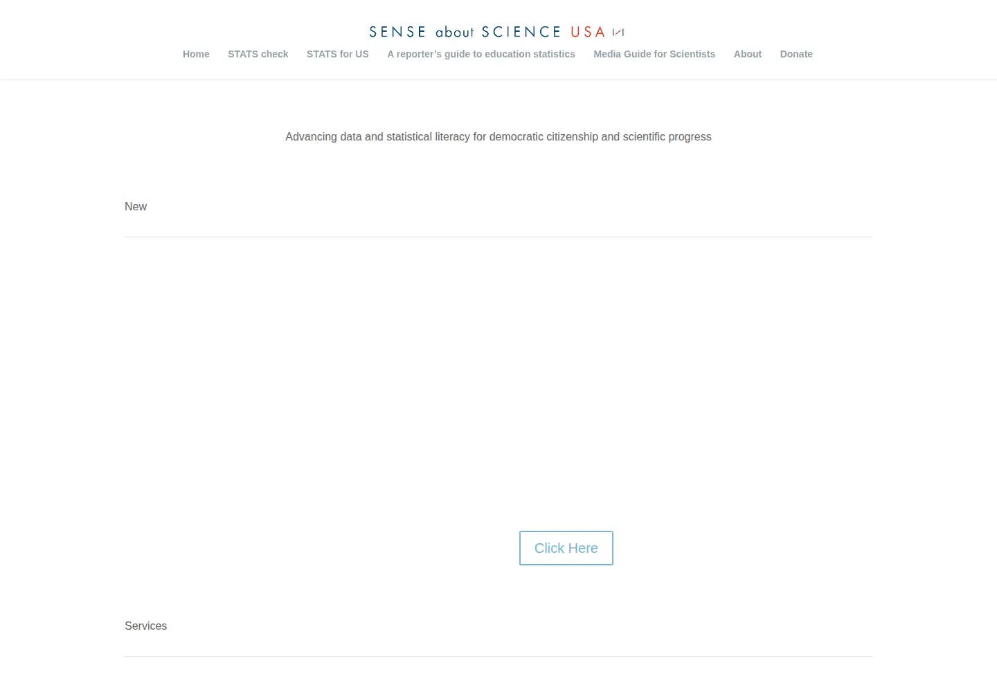 Screenshot of senseaboutscienceusa.org