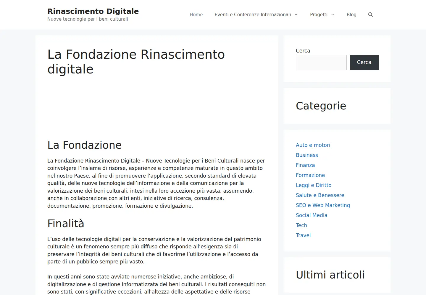 Screenshot of rinascimento-digitale.it