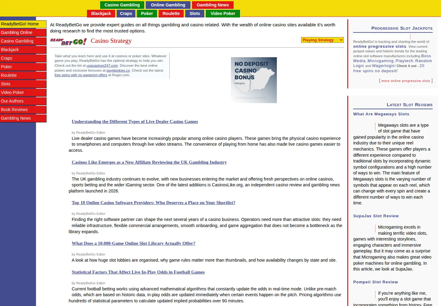 Captured homepage of readybetgo.com in the current scan