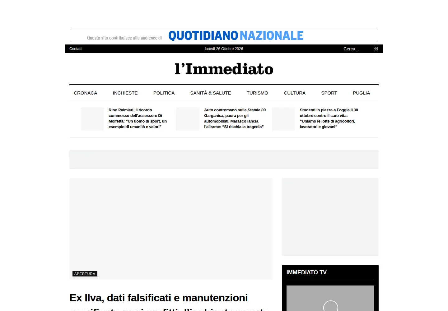 Screenshot of immediato.net