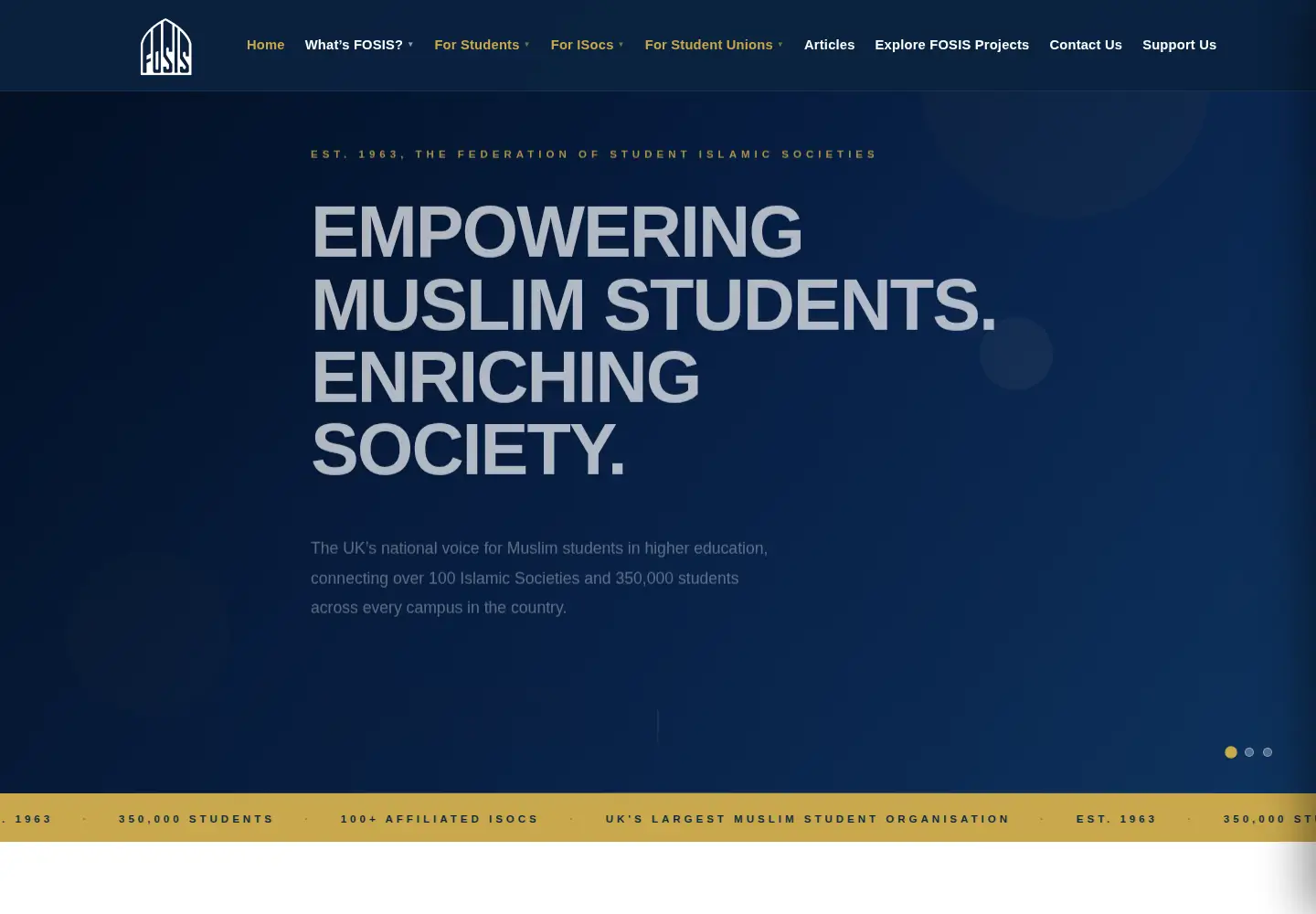 Screenshot of fosis.org.uk
