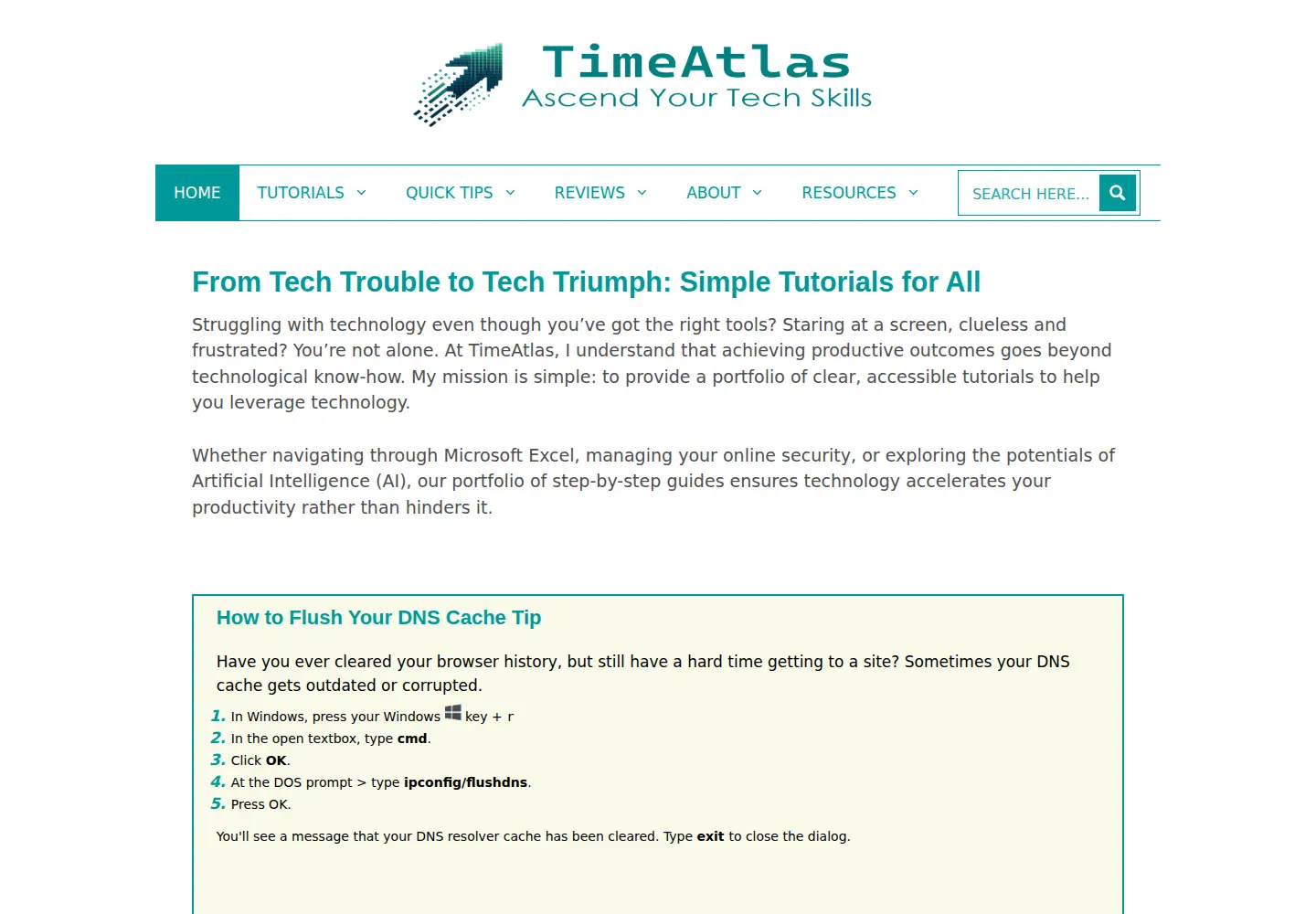 Screenshot of timeatlas.com