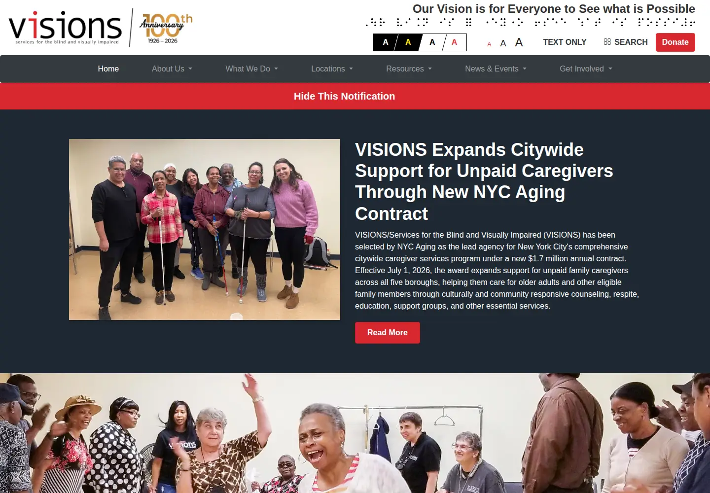 Screenshot of visionsvcb.org
