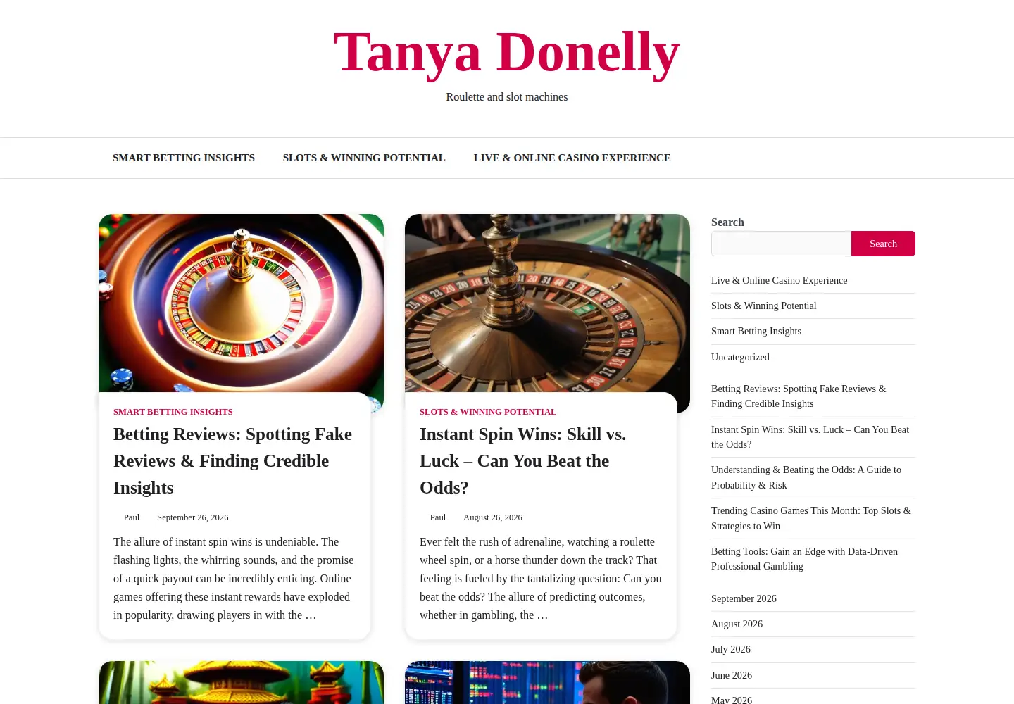 Screenshot of tanyadonelly.com