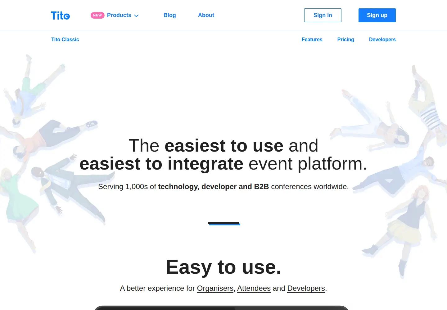 Screenshot of ti.to
