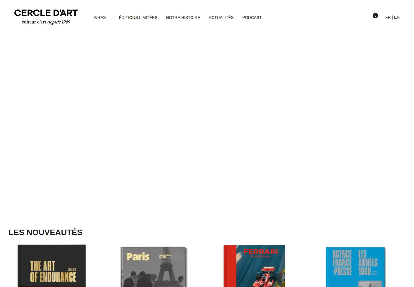 Captured homepage of cercledart.com in the current scan